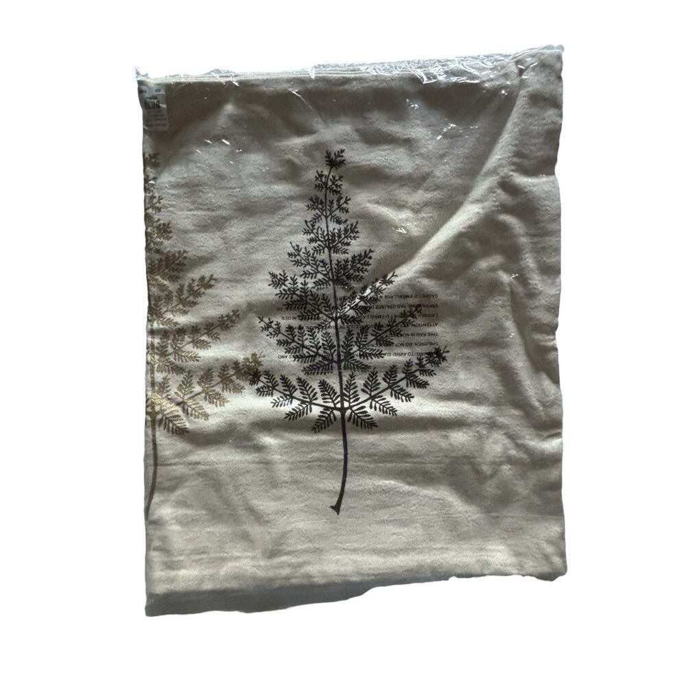 NEW Pottery Barn Christmas tree Lumbar Pillow Cover 16x26 Botanical Xmas Holiday